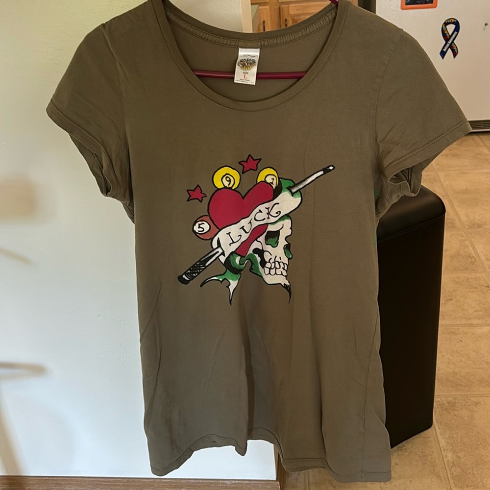 Don-Ed Hardy large tshirt army green